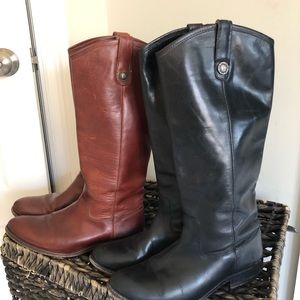 2 pair Frye Melissa Button boots